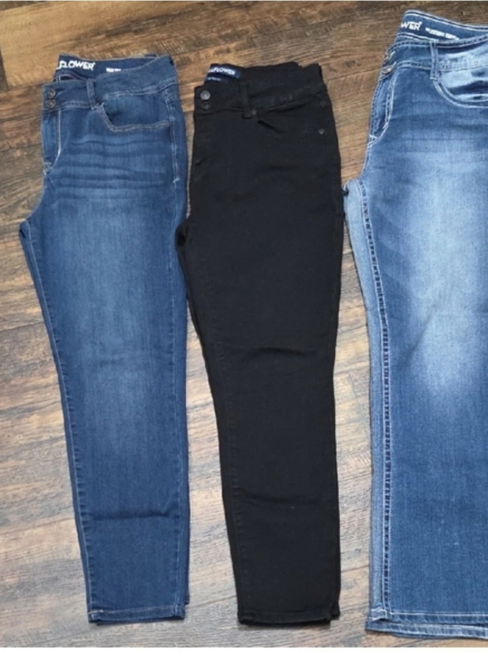 3 Pair Women’s Black & Blue High-Waist Skinny Jeans
